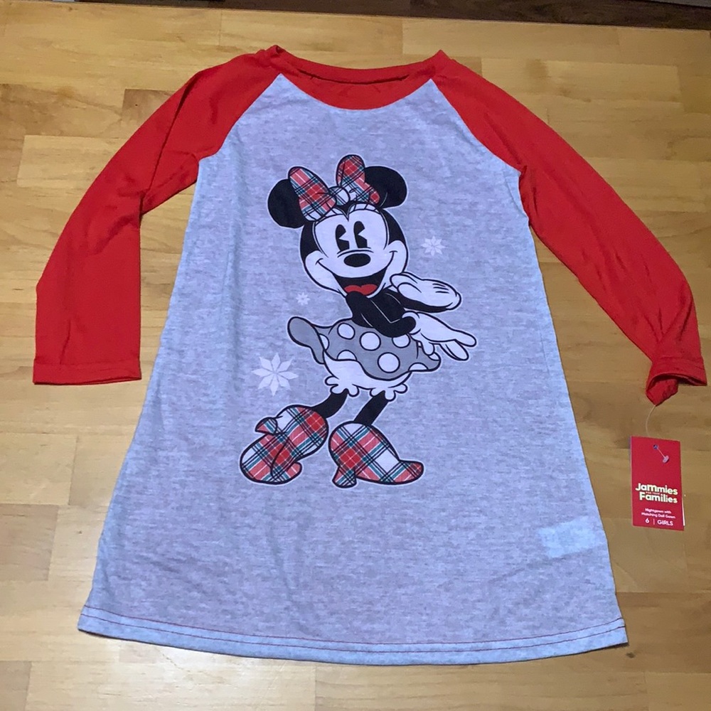 New Disney Minnie Mouse night gown girls size 6 Jammies for your families